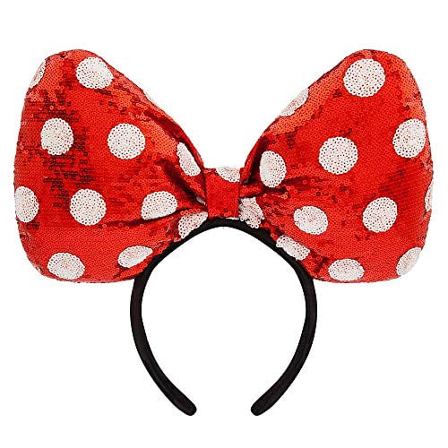 Minnie Mouse Inspired Polka Dot Big Bow Headband Light up Available in 3 Colors